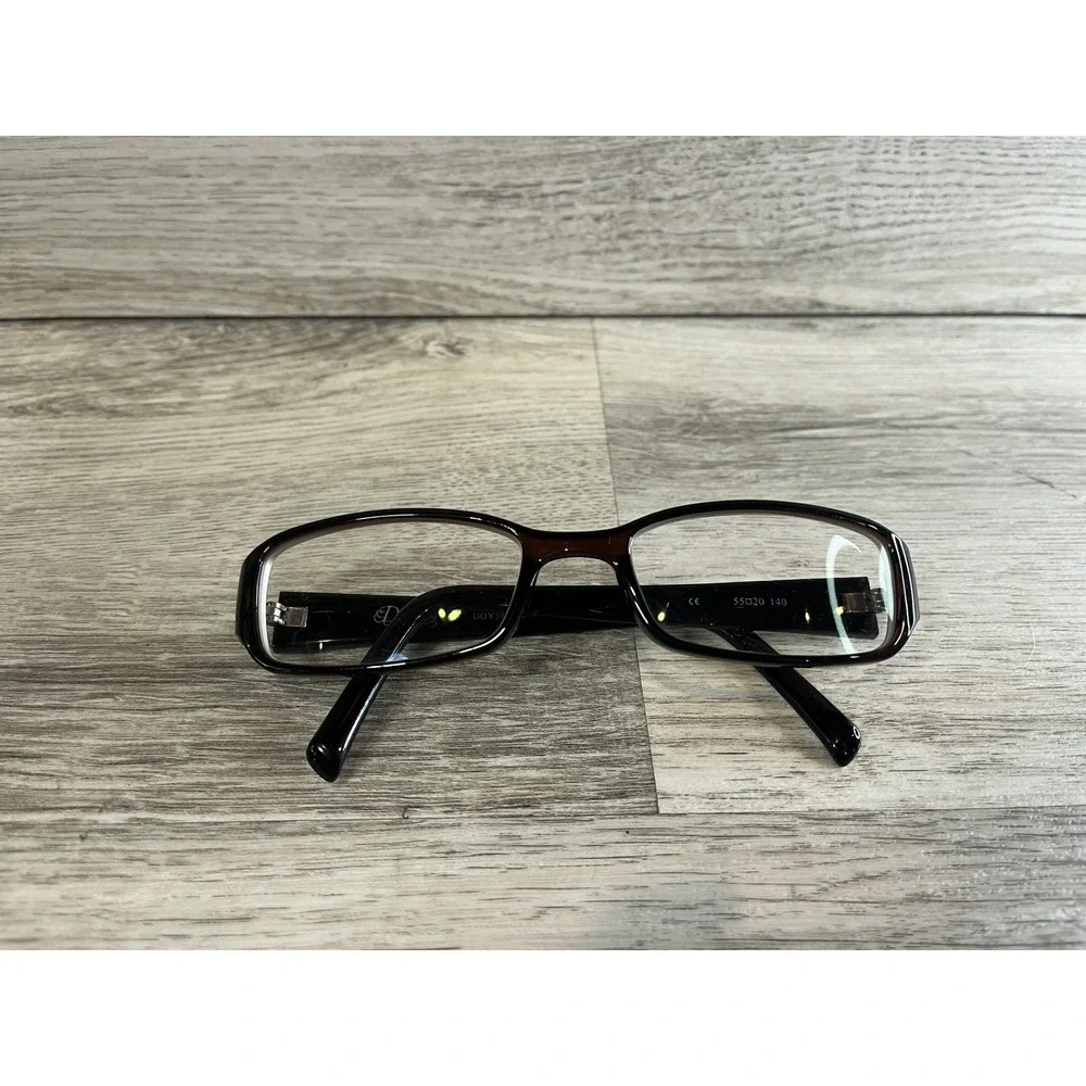 Dereon DOV507 505 Eyeglasses Frames Only Brown‎ Rectangular Full Rim 55-20-140
